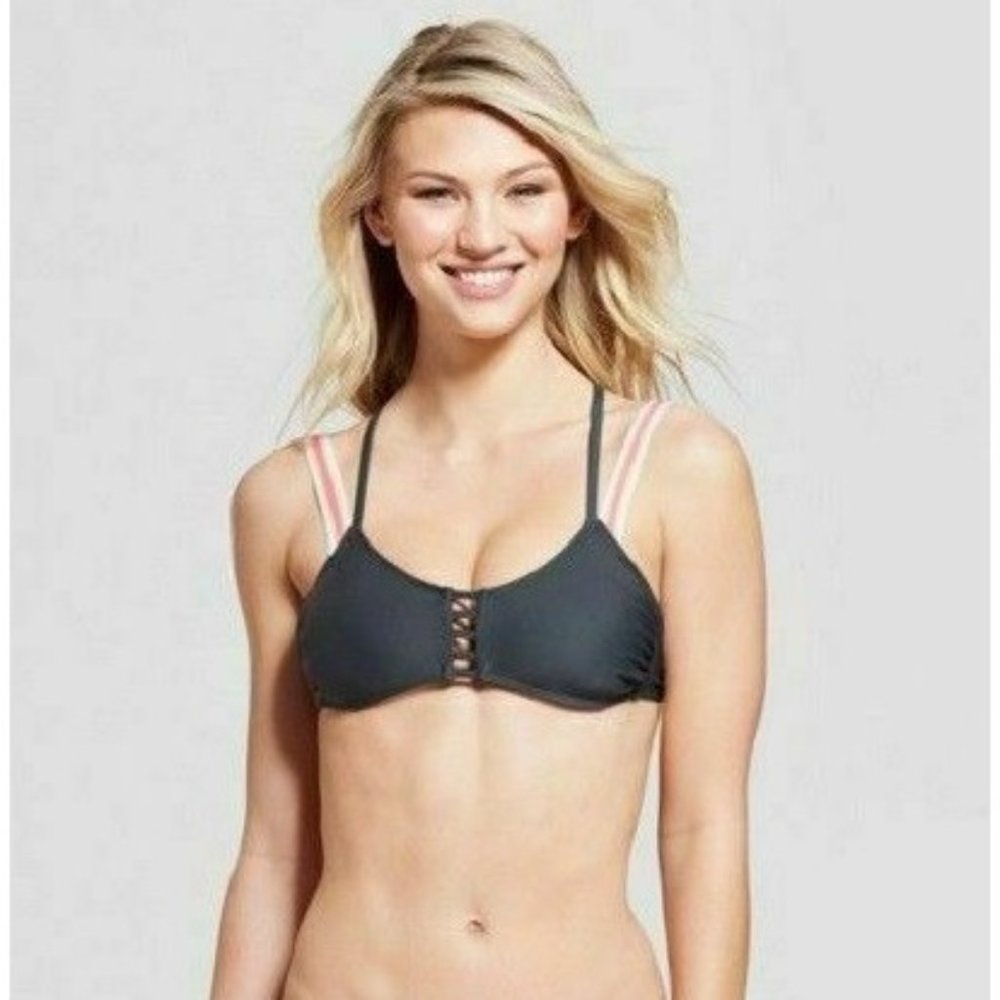 Bikini Top Multicolor Grey Size S Multi Strap